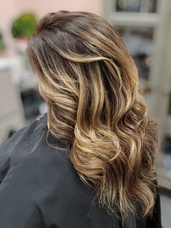 View Haircuts, Brunette, Long, Hairstyles, Women's Hair, Hair Color, Highlights, Layered, Braids (African American), Hair Length, Full Color - Bobi Crawford Butt, Oceanside, CA