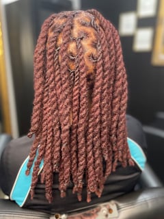 View Women's Hair, Full Color, Hair Color, Red, Locs, Hairstyles, Protective, Natural, Hair Texture, 4B - Jessicah Yancy, Walnut Creek, CA
