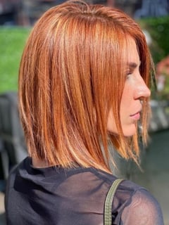 View Straight, Hair Color, Red, Hairstyles, Shoulder Length, Women's Hair, Hair Length, Blunt, Haircuts - Wissam , Boston, MA