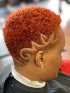 View Women's Hair, Curly, Haircut, Braids (African American), Hairstyle, Curls, Hair Length, Red, Full Color, Hair Color - Cierra Davis, Columbus, OH