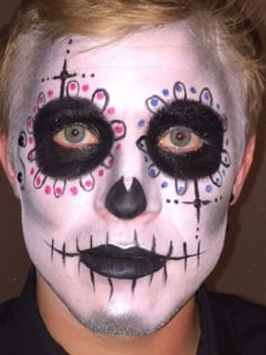 View Makeup, Pink, Colors, Blue, Black, White, Halloween, Look - Giovanissa , Los Angeles, CA