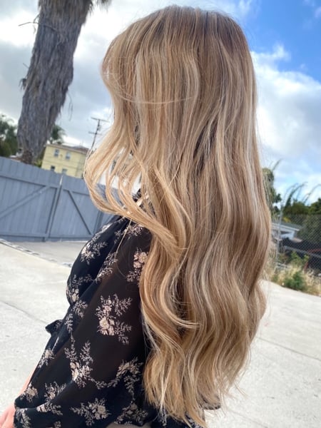 Image of  Women's Hair, Blowout, Balayage, Hair Color, Blonde, Brunette, Color Correction, Foilayage, Highlights, Ombré, Hair Length, Long, Medium Length, Haircuts, Layered, Hairstyles, Beachy Waves, Curly, Natural, Straight
