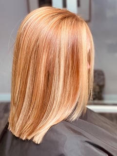 View Women's Hair, Red, Permanent Hair Straightening, Hairstyles, Straight, Haircuts, Layered, Hair Length, Shoulder Length, Hair Color - Terrence Manning, Foxboro, MA