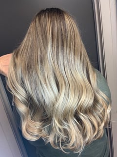 View Long, Hair Length, Women's Hair, Blowout, Hairstyles, Curly, Beachy Waves, Layered, Haircuts, Keratin, Permanent Hair Straightening, Foilayage, Hair Color, Highlights, Brunette, Ombré, Blonde, Balayage - Rhea Cullison, Sacramento, CA