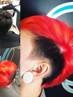 View Hair Color, Women's Hair, Fashion Color, Short Ear Length, Pixie - Nicole Jones, San Antonio, TX