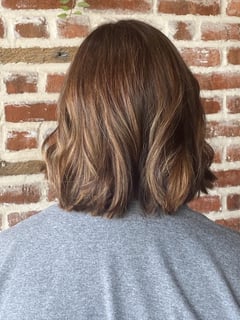 View Women's Hair, Color Correction, Hair Color, Foilayage, Short Chin Length, Hair Length, Curly, Hairstyles - Taryn Cassell, Springfield, MO