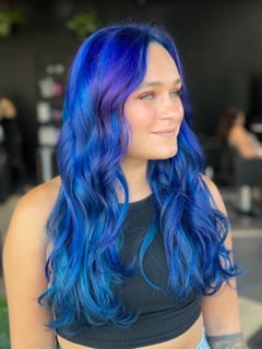 View Hairstyles, Beachy Waves, Haircuts, Layered, Hair Length, Long, Full Color, Fashion Color, Hair Color, Color Correction, Women's Hair - Jessica Willson, Ferndale, MI