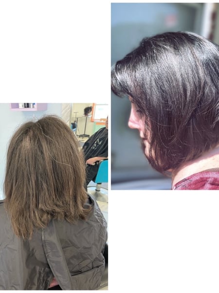 Image of  Women's Hair, Short Chin Length, Hair Length, Bob, Haircuts