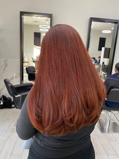 View Layered, Haircuts, Women's Hair, Blunt, Dominican Blowout, Permanent Hair Straightening, Natural, Hairstyles, Curly, Full Color, Hair Color, Color Correction, Long, Hair Length - Alanna Mateo, Paramus, NJ
