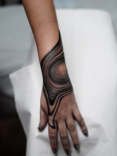 Image of  Tattoos, Tattoo Style, Abstract, Black & Grey, Blackwork, Geometric, Tribal
