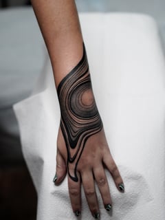 View Tattoos, Tattoo Style, Abstract, Black & Grey, Blackwork, Geometric, Tribal - Marta Ayvazian, Los Angeles, CA