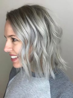 View Hair Length, Silver, Women's Hair, Hair Color, Shoulder Length Hair - Jenna Leigh, Chicago, IL