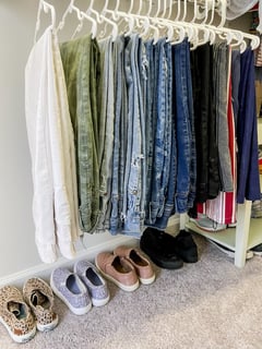 View Hanging Clothes, Closet Organization, Professional Organizer - Julie Peak, Charlotte, NC