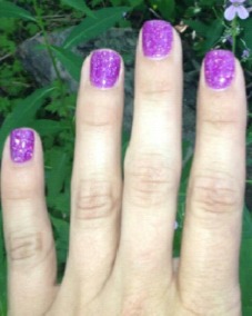 Image of  Nails, Glitter, Nail Color, Purple, Dip Powder, Nail Finish, Short, Nail Length, Square, Nail Shape
