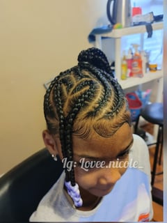 View Kid's Hair, Girls, Haircut, French Braid, Hairstyle, Braiding (African American), Protective Styles - Alexus H, Detroit, MI