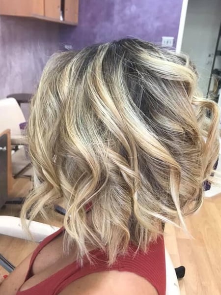 Image of  Women's Hair, Hair Color, Balayage, Blonde, Color Correction, Fashion Color, Ombré, Short Ear Length, Hair Length, Haircuts, Layered, Beachy Waves, Hairstyles, Permanent Hair Straightening, Keratin, Hair Restoration, Blowout