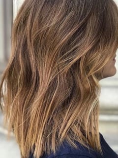 View Women's Hair, Blowout, Hair Color, Balayage, Shoulder Length, Hair Length, Medium Length, Beachy Waves, Hairstyles, Curly, Weave, Keratin, Permanent Hair Straightening - CocoAlexander - Johnny Bueno, Los Angeles, CA