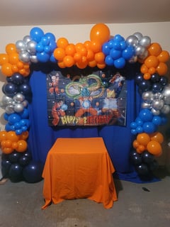 View Banner/Sign, Balloon Decor, Arrangement Type, Balloon Wall, Balloon Composition, Balloon Garland, Balloon Arch, Event Type, Birthday, Baby Shower, Wedding, Graduation, Holiday, Valentine's Day, Corporate Event, Accents, Flowers, Characters, Lighted Signs, Balloon Column, School Pride - Amanda Wright, Fairburn, GA