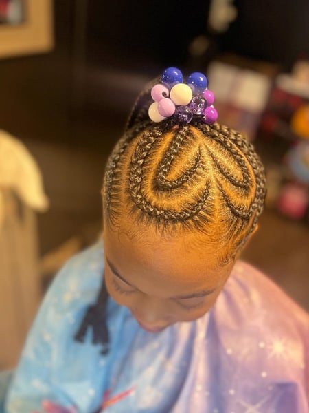 Image of  Girls, Haircut, Kid's Hair, Braiding (African American), Hairstyle, Protective Styles