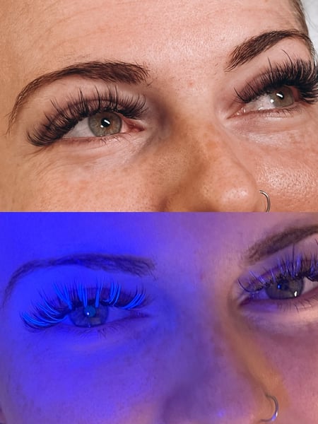 Image of  Lashes, Eyelash Extensions, Eyelash Extensions Style, Volume, Wispy Eyelash Extensions, Spike Eyelash Extensions, Colored Eyelash Extensions