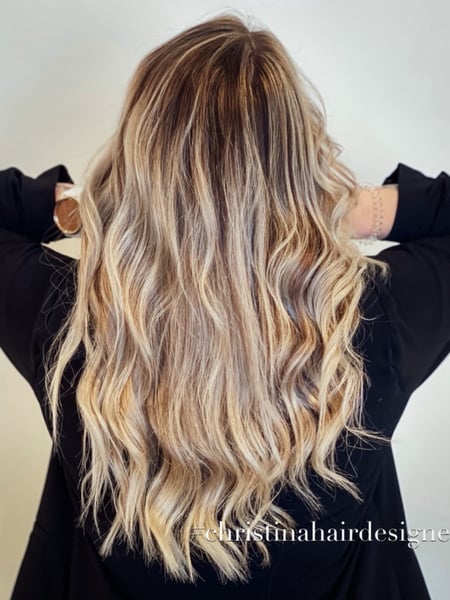 Image of  Women's Hair, Balayage, Hair Color, Blonde, Brunette, Foilayage, Highlights, Long, Hair Length, Medium Length, Layered, Haircuts, Curly, Hairstyles, Beachy Waves