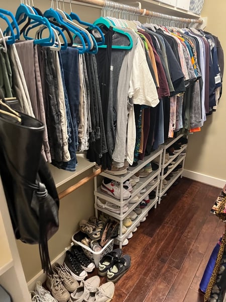 Image of  Closet Organization, Hanging Clothes, Shoe Shelves, Folded Clothes, Jewelry, Handbags, Hats, Linens, Medicine Cabinet, Professional Organizer