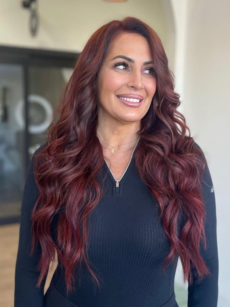 Image of  Red, Women's Hair, Hair Color, Hair Extensions, Sew-In 