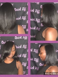 View Women's Hair, Long Hair (Upper Back Length), Smoothing , Silk Press, Straight, Hairstyle, Natural Hair, Layers, Haircut, Bangs, Hair Length - Tiffany Dingleel, Baltimore, MD