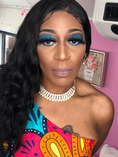 View Look, Makeup, Light Brown, Skin Tone, Glitter, Colors, Blue, Evening, Special FX/Effects, Glam Makeup - Tiera Sneed, Covington, GA
