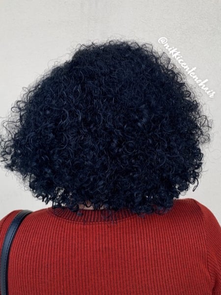 Image of  Women's Hair, Hair Color, Black, Shoulder Length, Hair Length, Curly, Haircuts, Layered, Curly, Hairstyles, Natural