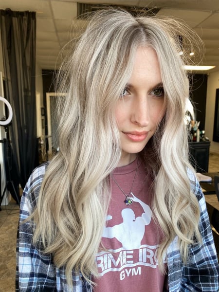 Image of  Blonde, Balayage, Women's Hair, Hair Color, Highlights, Foilayage