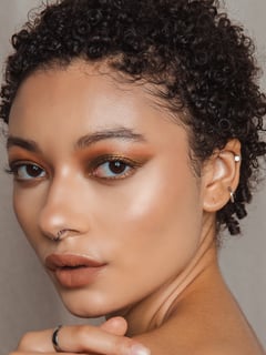 View Makeup, Olive, Skin Tone, Light Brown, Daytime, Look, Evening, Glam Makeup, Gold, Colors, Brown - Caitlin Gordon, Los Angeles, CA