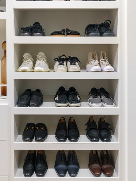 Image of  Professional Organizer, Home Organization, Master Closet, Closet Organization, Shoe Shelves