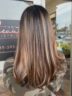 View Women's Hair, Blowout, Hair Color, Blonde, Brunette, Color Correction, Foilayage, Highlights, Ombré, Long, Hair Length, Blunt, Haircuts, Straight, Hairstyles - Nicole Centeno, Naples, FL