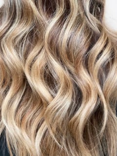 View Hairstyle, Hair Length, Long Hair (Mid Back Length), Hair Color, Women's Hair, Highlights, Beachy Waves - Stefano , La Jolla, CA