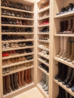 View Shoe Shelves, Professional Organizer, Closet Organization - Julia Pinsky, Beverly Hills, CA