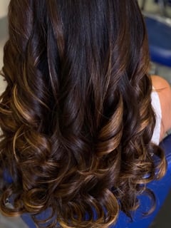 View Brunette, Curly, Hairstyles, Bridal, Hair Length, Long, Hair Color, Women's Hair - Ophel Work, Melbourne, FL