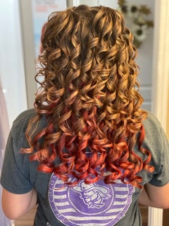 View Curly, Hairstyles, Women's Hair, Fashion Color, Hair Color - Amy Harwood, Glasgow, KY