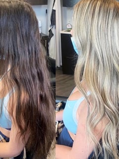 View Women's Hair, Blonde, Hair Color, Color Correction, Hair Length, Long, Layered, Haircuts, Beachy Waves, Hairstyles - Lindsay Winowich, Clearwater, FL