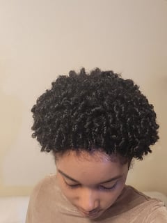 View Hairstyles, Short Ear Length, Hair Length, Women's Hair, Coily, Haircuts, Curly, Layered, Natural - Taberah Parker, Inglewood, CA