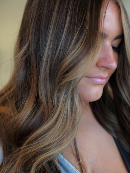 Image of  Women's Hair, Highlights, Hair Color, Beachy Waves, Hairstyles