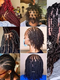View Women's Hair, Curly, Haircuts, Coily, Braids (African American), Hairstyles, Curly, Locs, Natural, Protective, Hair Texture, 3A, 3B, 3C, 4A, 4B, 4C, Hair Restoration, Silk Press, Permanent Hair Straightening - Tara Bamikefa, Daytona Beach, FL