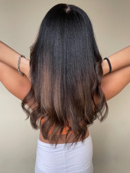 Image of  Balayage, Blowout, Permanent Hair Straightening, Hairstyles, Straight, Women's Hair, Hair Color, Full Color, Color Correction, Natural, Silk Press