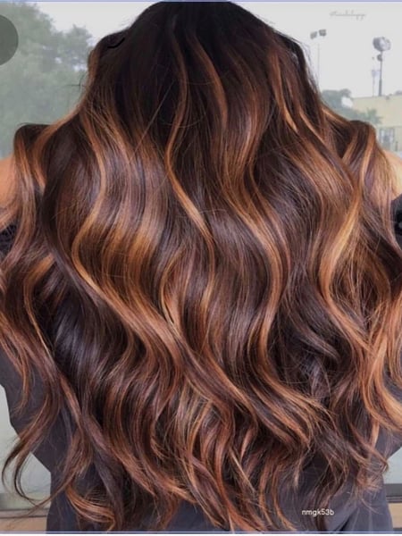 Image of  Women's Hair, Blowout, Hair Color, Balayage, Black, Blonde, Brunette, Color Correction, Fashion Color, Foilayage, Full Color, Highlights, Ombré, Red, Silver, Hair Length, Short Ear Length, Pixie, Short Chin Length, Shoulder Length, Medium Length, Long, Haircuts, Bangs, Blunt, Bob, Curly, Layered, Shaved, Hairstyles, Beachy Waves, Curly, Hair Extensions, Protective, Straight, Weave, Wigs, Permanent Hair Straightening, Keratin, Perm, Japanese Straightener, Perm Relaxer