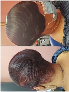 View Shaved, Haircuts, Women's Hair, Blowout, Hair Extensions, Hairstyles, Short Ear Length, Hair Length - Kayla Parker, Pearland, TX