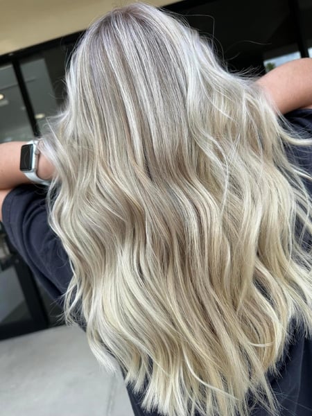Image of  Blonde, Long, Hairstyles, Beachy Waves, Women's Hair, Hair Color, Hair Length