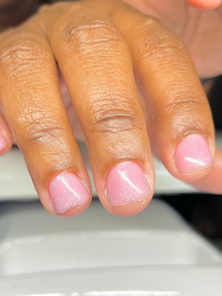 Image of  Nails, Gel, Pink, Nail Color, Nail Length, Manicure, Nail Finish, Short, Nail Service Type