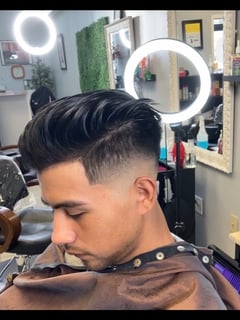 View Haircut, Men's Hair, Medium Fade - Juan Santos, Thomasville, NC