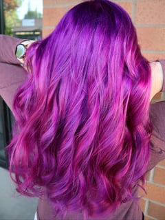 View Women's Hair, Hair Color, Balayage, Fashion Color, Hair Length, Long, Curly, Hairstyles - Krystle Dutton, Beaverton, OR
