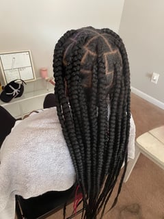 View Hair Length, Women's Hair, Braids (African American), Hairstyles, Hair Extensions, Natural, Boho Chic Braid, Protective - Aissatou Diallo, Riverdale, GA